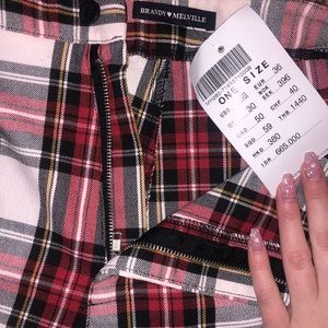 NWT brandy Melville plaid pants